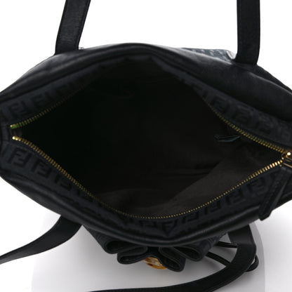 Fendi Zucchino Tote Tobacco Black 5 of 9