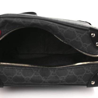 Gucci GG Supreme Monogram Selleria Calfskin Square Messenger Bag Black 5 of 7