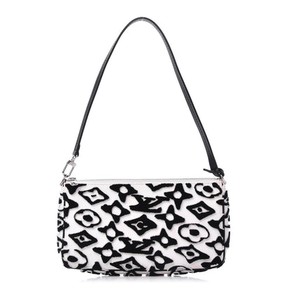 Louis Vuitton X UF Tufted Monogram Pochette Accessories White Black 1 of 12