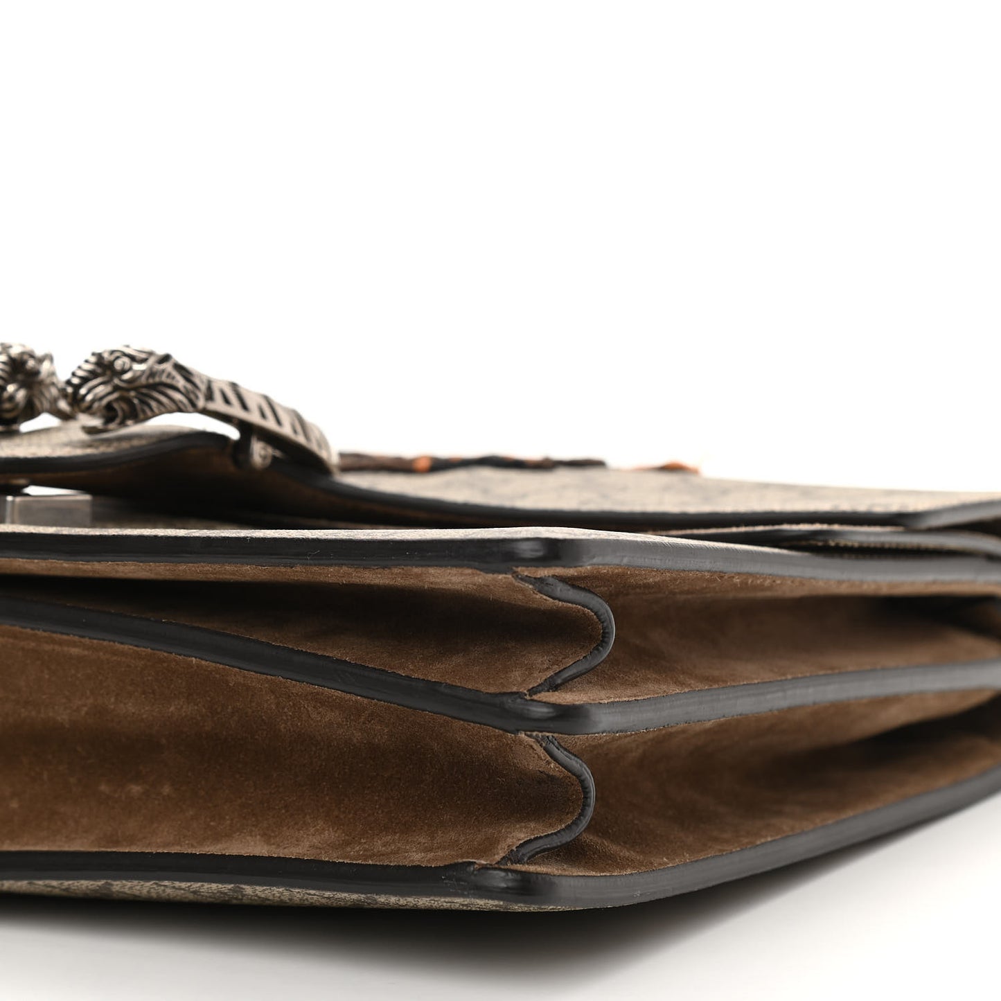 GG Supreme Monogram Bee Embroidered Medium Dionysus Shoulder Bag Taupe