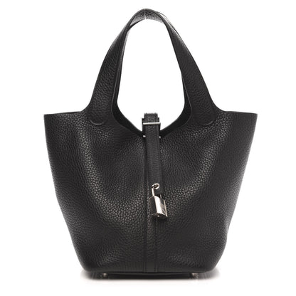 Hermes Taurillon Clemence Picotin Lock 18 PM Black 1 of 10