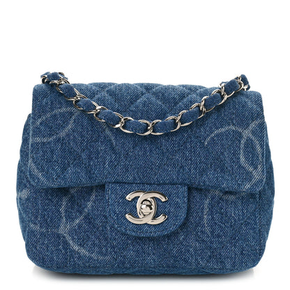 Chanel Denim CC Quilted Mini Square Flap Blue 1 of 8