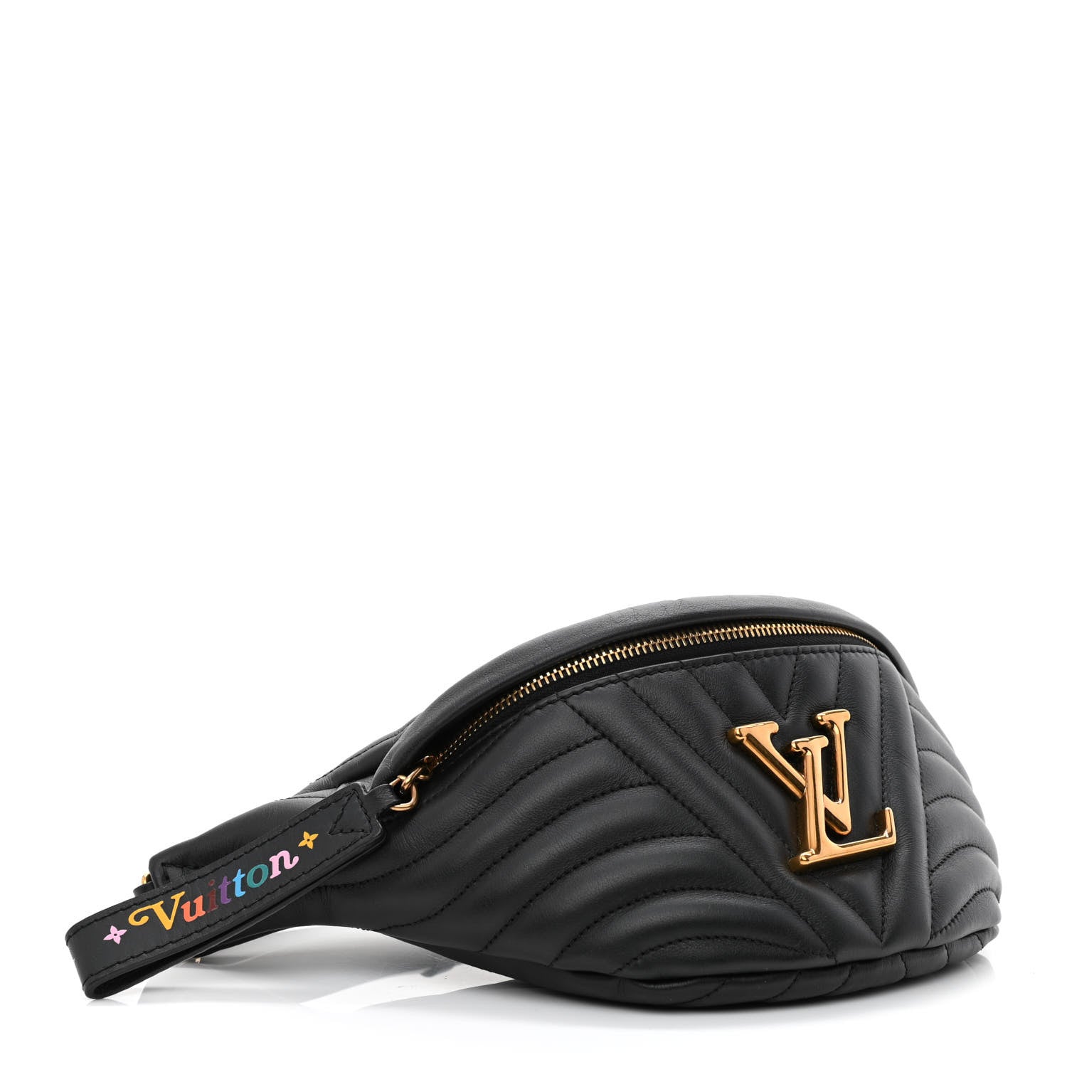Louis Vuitton Calfskin Quilted New Wave Bumbag Black 4 of 9