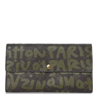 Louis Vuitton Monogram Graffiti Porte-Monnaie Wallet Kaki 1 of 6
