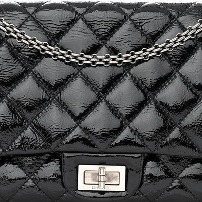 Chanel Distressed Patent Quilted 2.55 Reissue 227 Flap Black 9 of 13