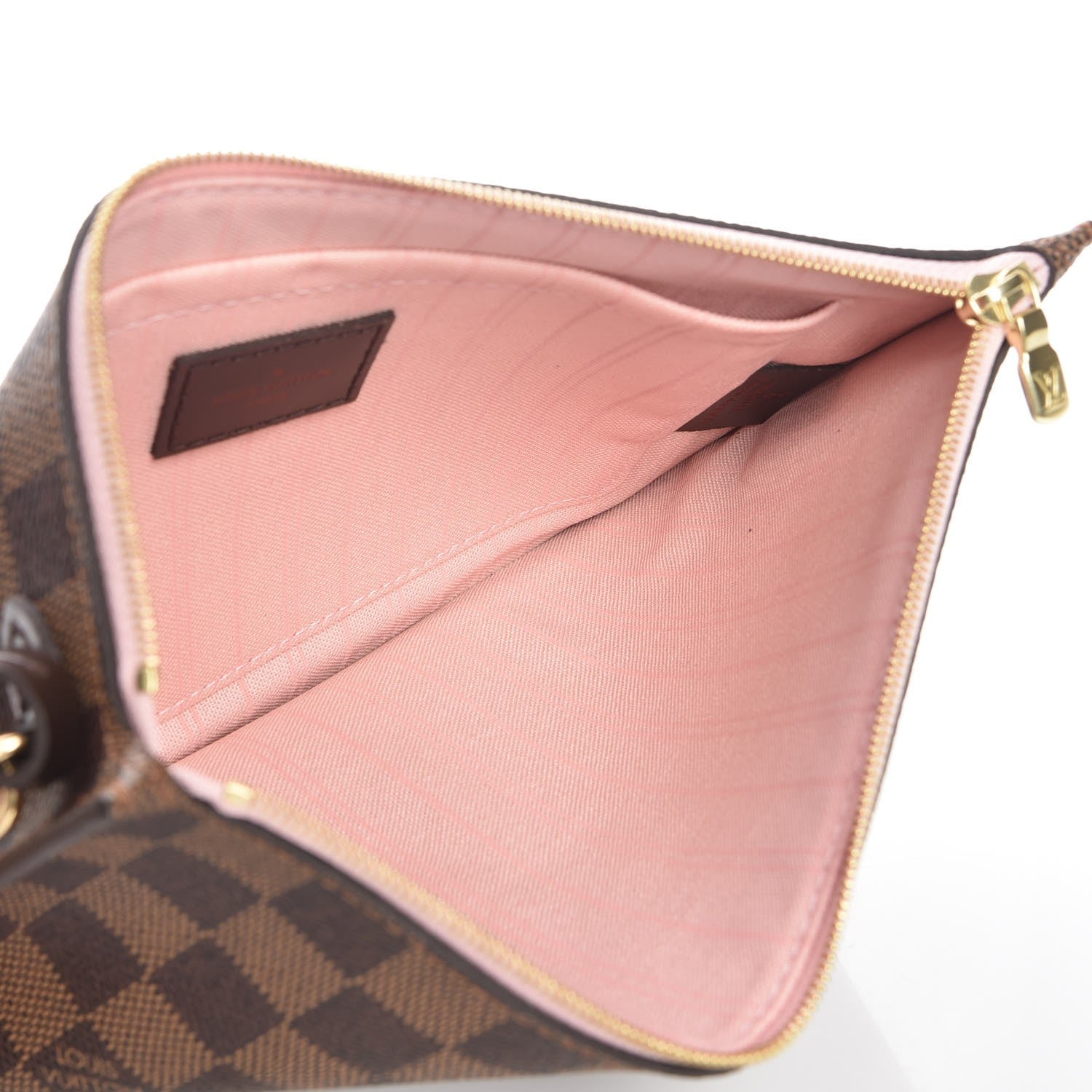 Louis Vuitton Damier Ebene Neverfull MM GM Pochette Rose Ballerine 5 of 8