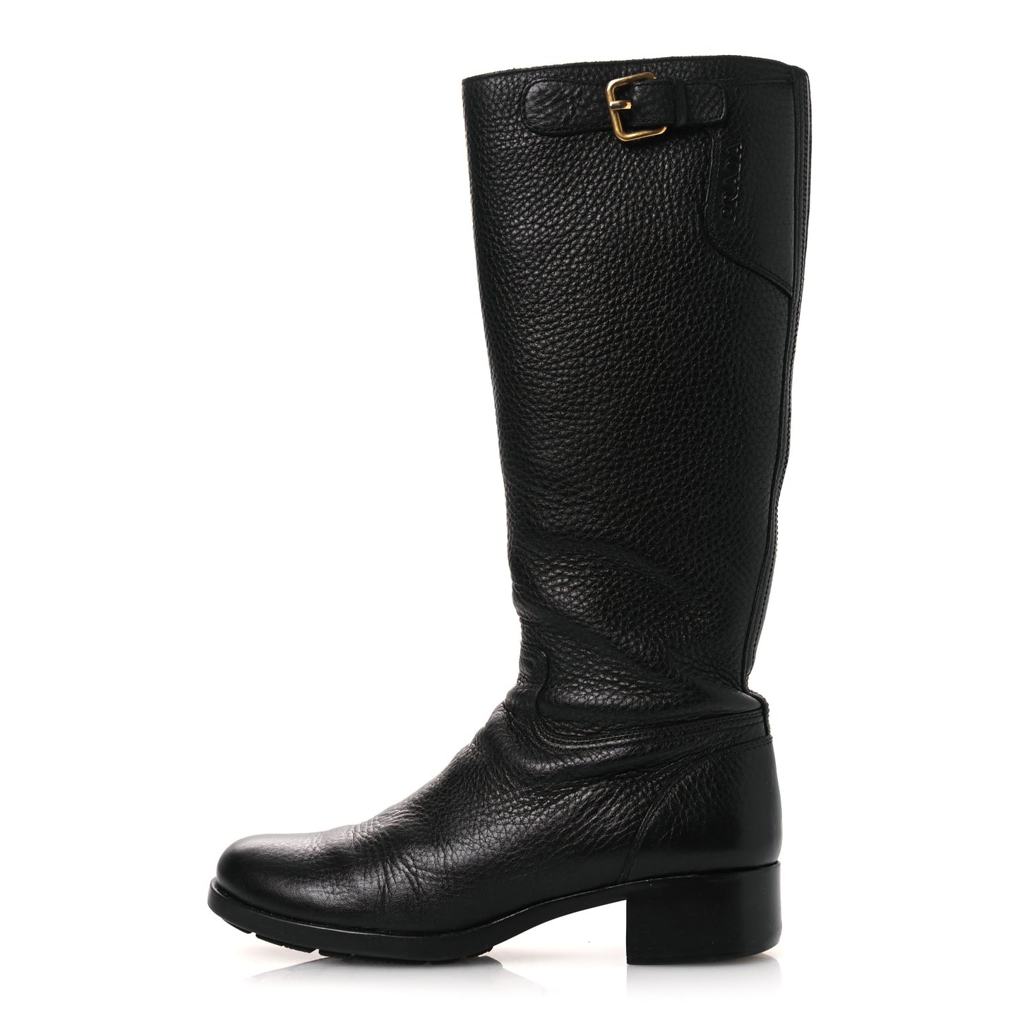 Vitello Daino Riding Boots 38 Black