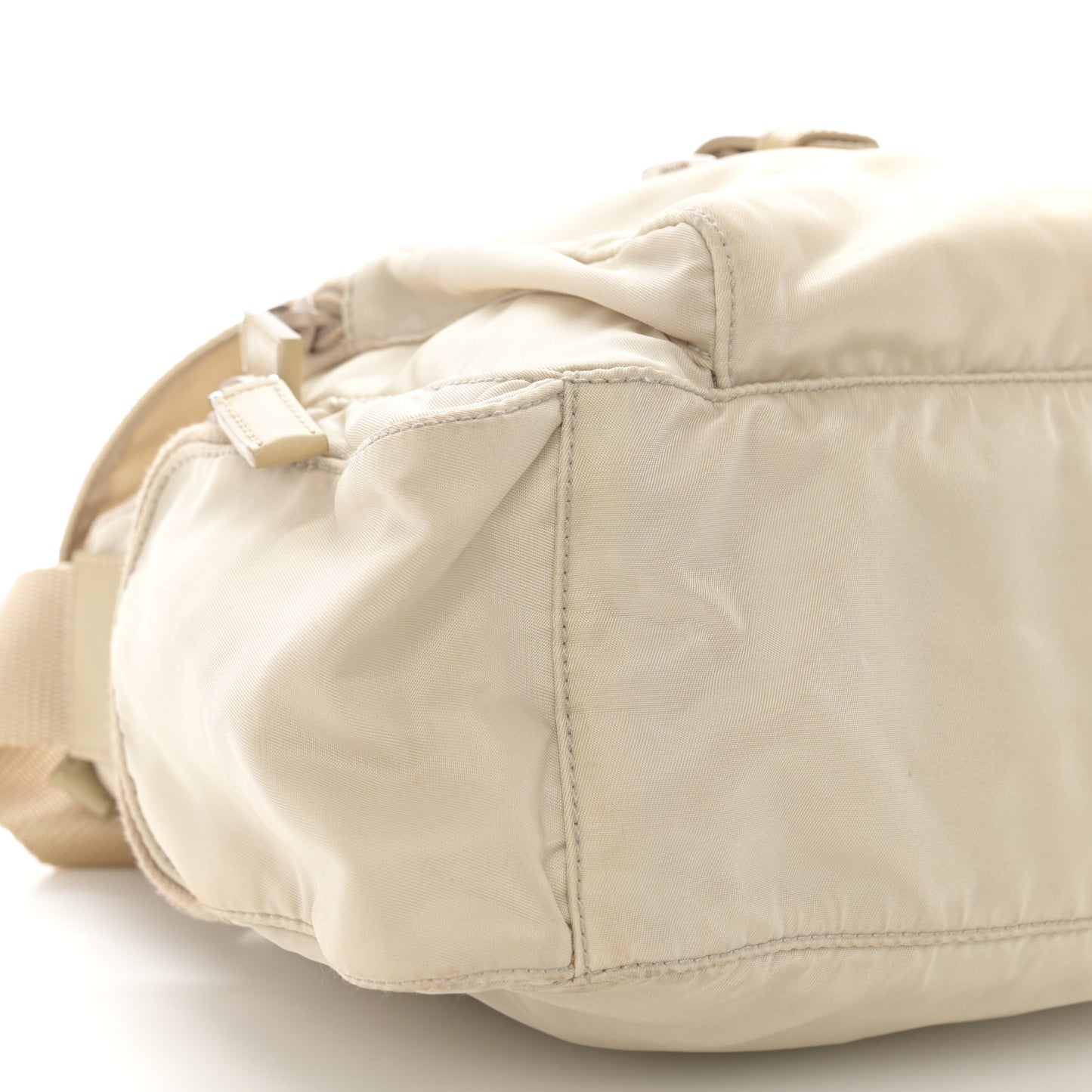 Tessuto Nylon Saffiano Small Vela Messenger Deserto