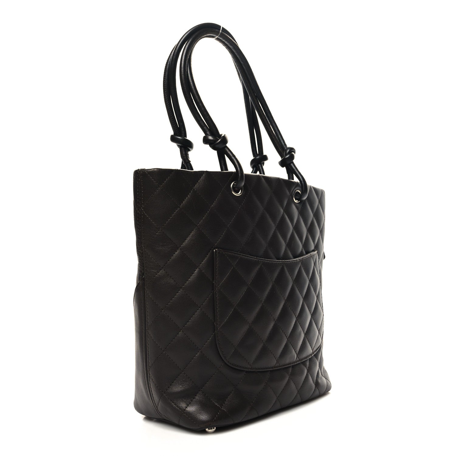 Chanel Calfskin Quilted Medium Cambon Tote Brown 3 of 12