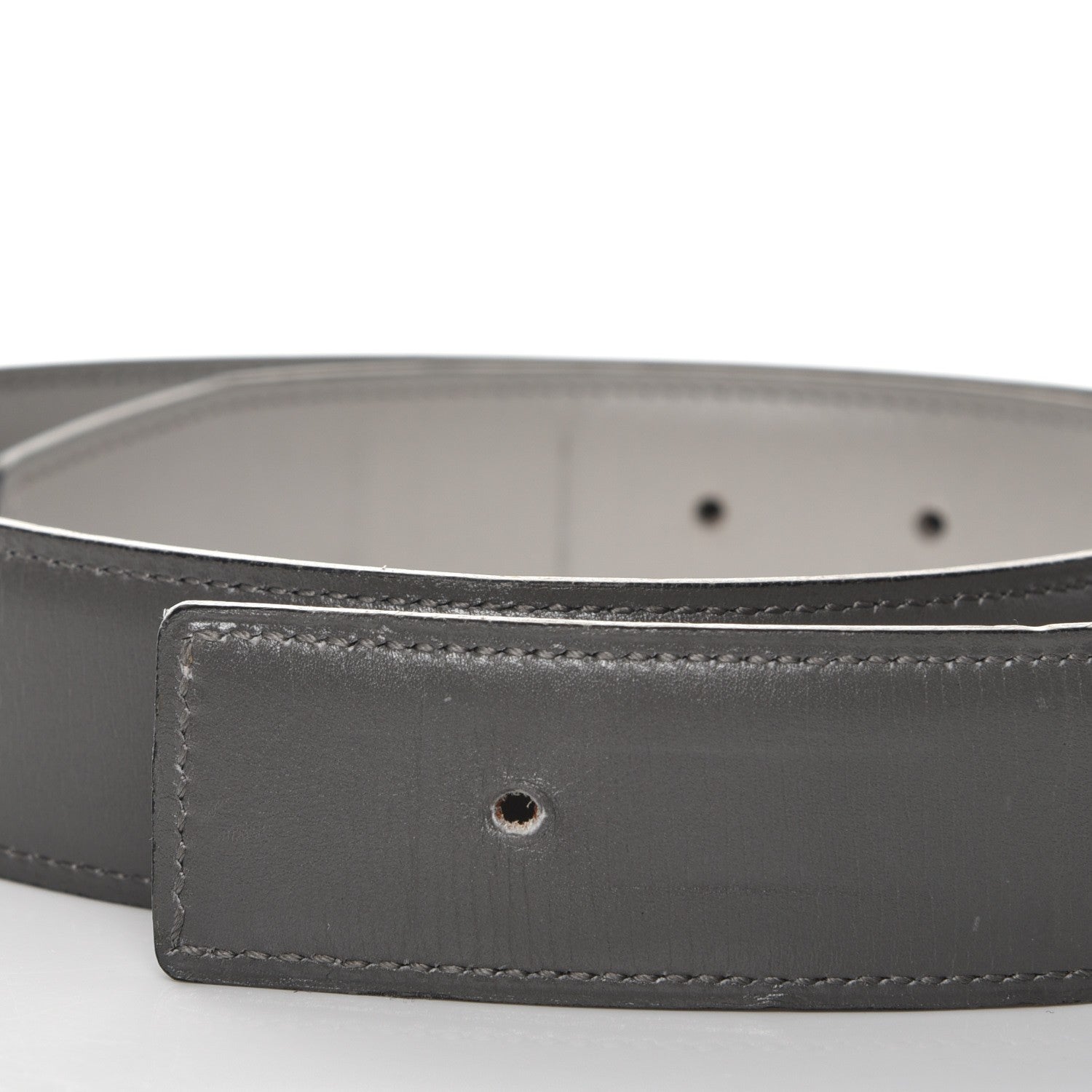 Hermes Box Reversible 32mm Belt Strap 70 Graphite Gris Perle 3 of 10