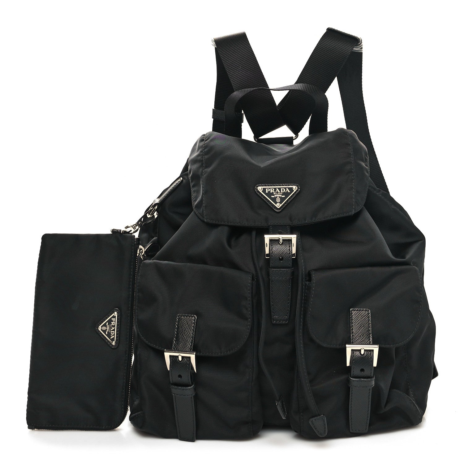 Prada Re-Nylon Saffiano Medium Backpack Black 1 of 11