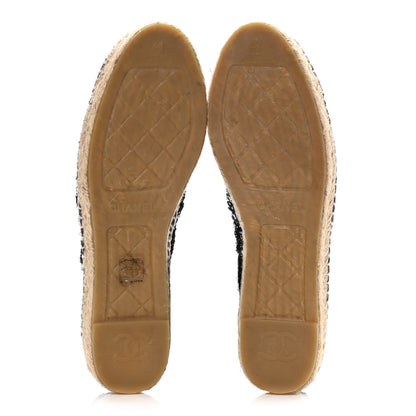Chanel Patent Sequin CC Espadrilles 41 Black 7 of 13