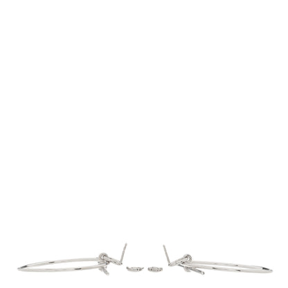 Hermes Sterling Silver MM Loop Earrings 2 of 5