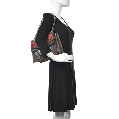 Gucci Calfskin Web Floral Embroidered Medium Dionysus Shoulder Bag New Acero 2 of 8