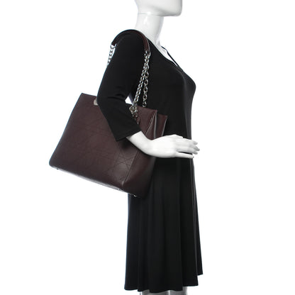 Christian Dior Grained Calfskin Cannage Medium Ultradior Tote Bordeaux 2 of 9