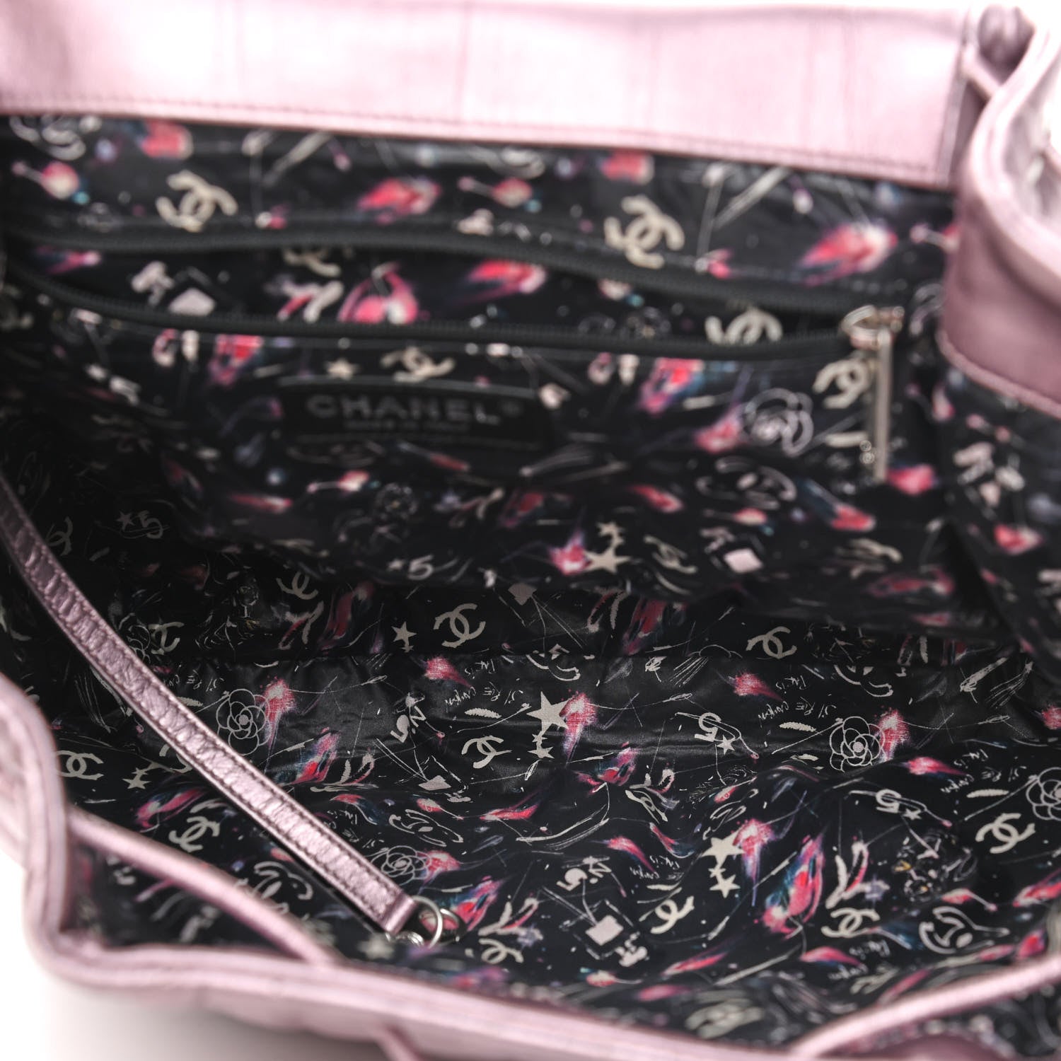 Chanel Iridescent Calfskin Quilted Ground Control Backpack Pink 5 of 9