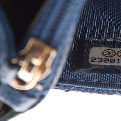 Chanel Caviar Quilted Boy Wallet On Chain WOC Blue 8 of 13
