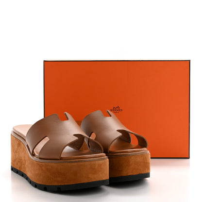 Hermes Calfskin Suede Goatskin Eze 30 Sandals 41 Naturel 9 of 9