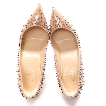 Christian Louboutin Patent Studded Escarpic 100 Pumps 39 Dou Dou Gold Rose 2 of 9