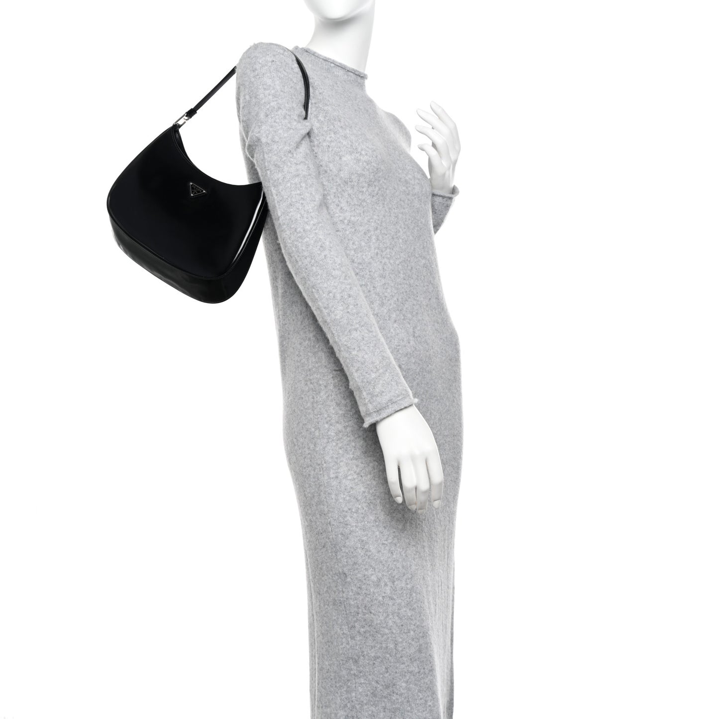 Spazzolato Cleo Shoulder Bag Black