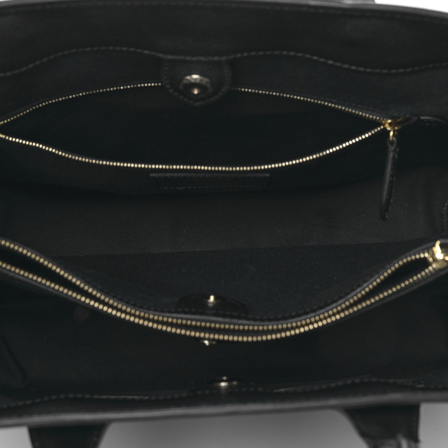 Burberry Grainy Calfskin House Check Large Banner Tote Black 5 of 10