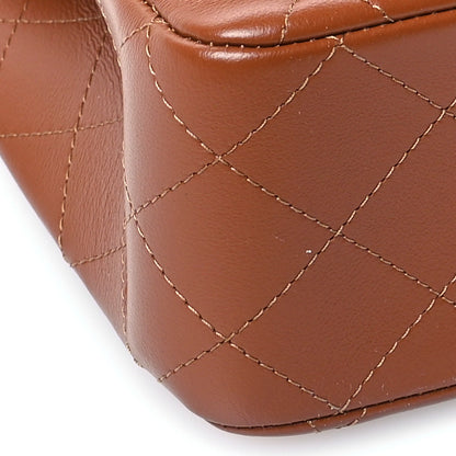 Chanel Lambskin Quilted Medium Double Flap Brown 9 of 11