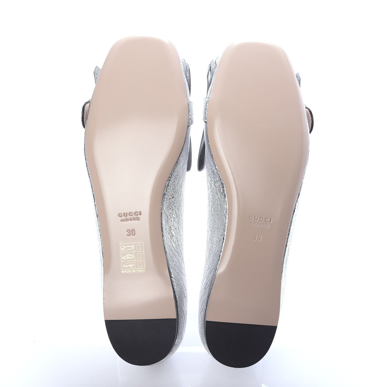 Gucci Galassia GG Marmont Fringe Flats 38 Argento 5 of 9