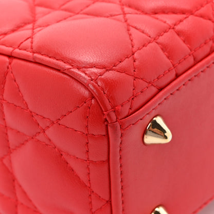 Christian Dior Lambskin Cannage Small My ABCDior Lady Dior Red 12 of 14