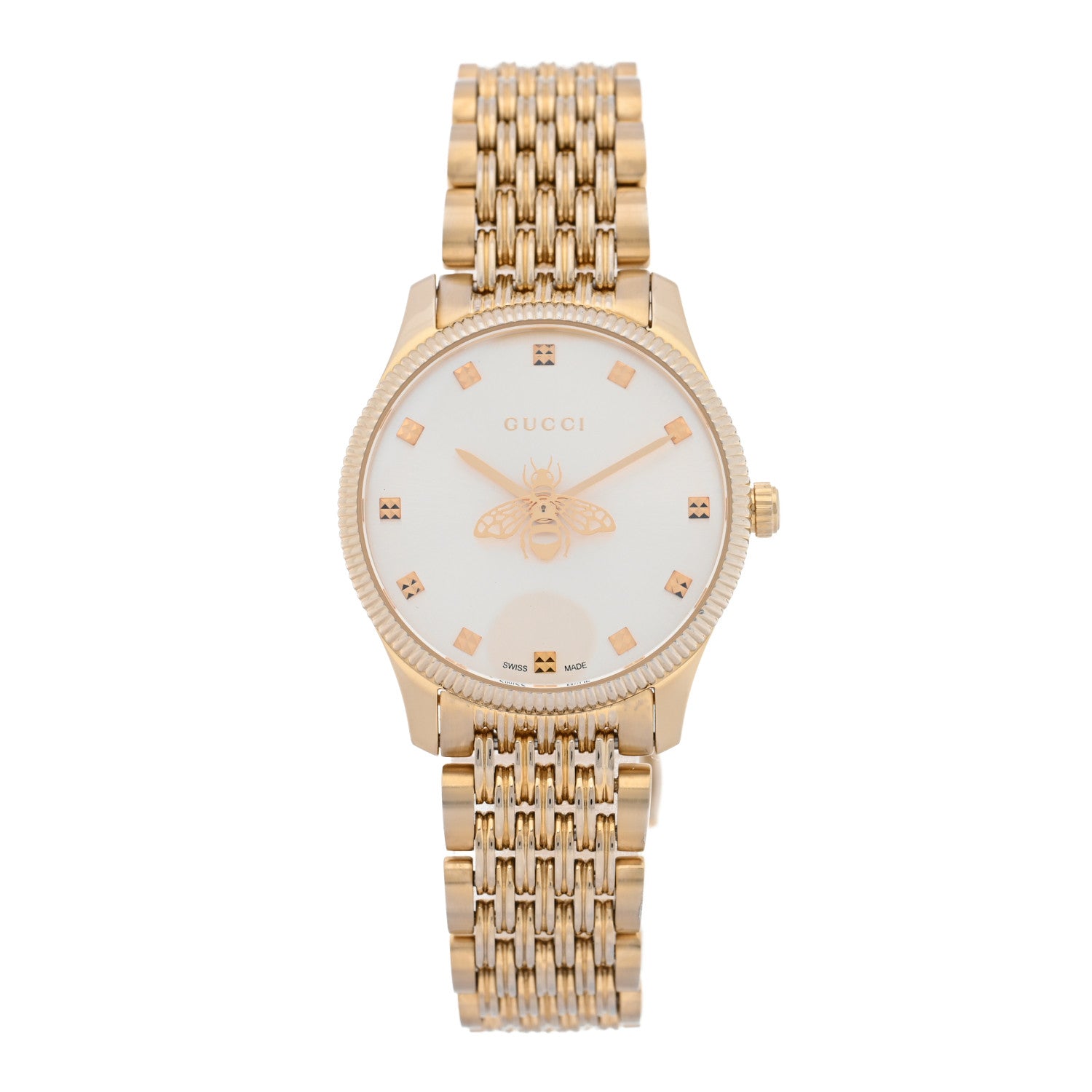 Gucci Stainless Steel 29mm G-Timeless Bee Quartz Watch Gold 1 of 4