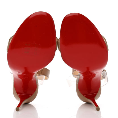Christian Louboutin Nappa Shiny PVC Jonatina 100 Sandals 36 Nude 5 of 8