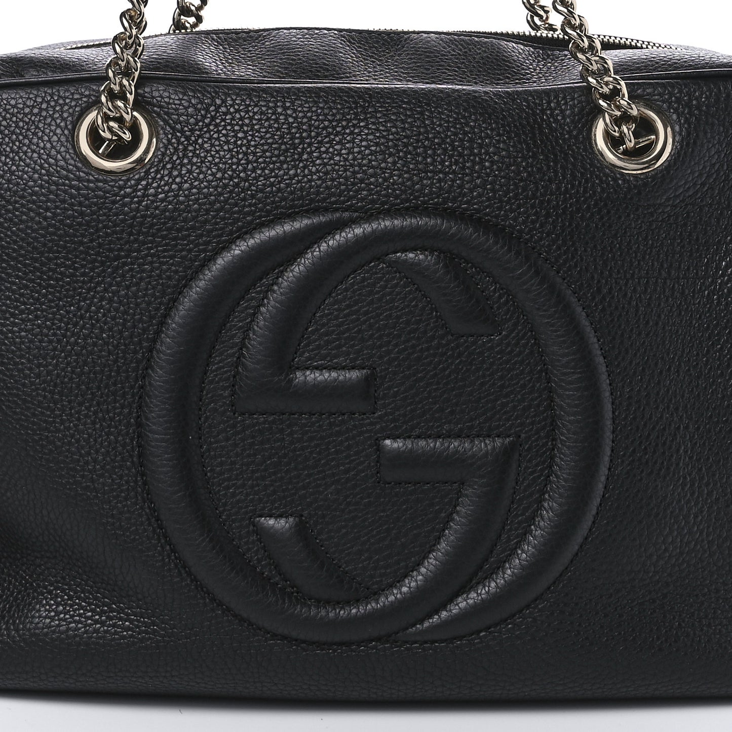 Pebbled Calfskin Medium Soho Bowler Black