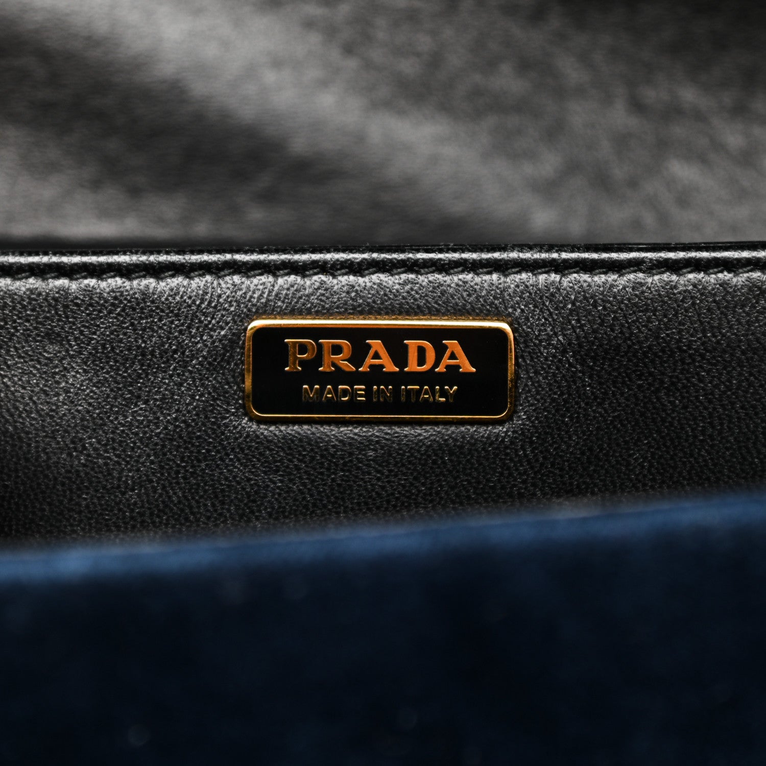 Prada Velvet City Calfskin Cahier Bag Zaffiro Black 6 of 11