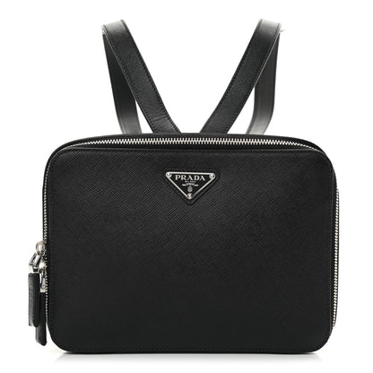 Prada Saffiano Travel Backpack Black 1 of 10