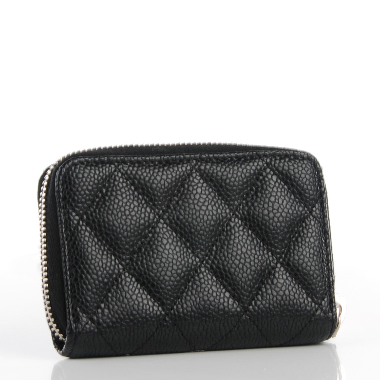 Chanel Caviar Quilted Zip Coin Purse Black 3 of 7