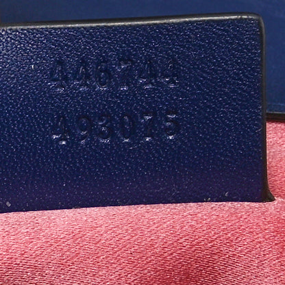 Gucci Velvet Matelasse Mini GG Marmont Shoulder Bag Cobalt Blue 7 of 10