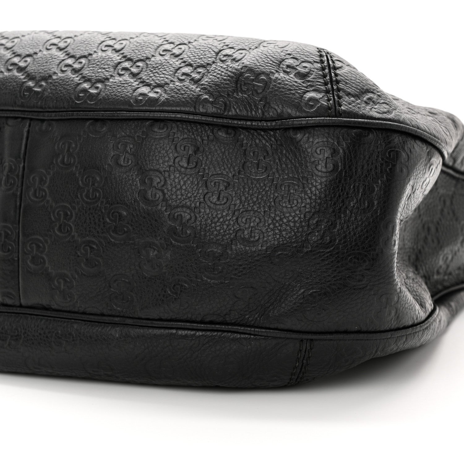 Gucci Guccissima Large New Ladies Web Hobo Black 10 of 13