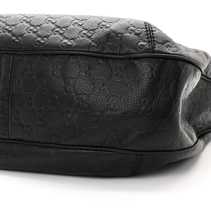 Gucci Guccissima Large New Ladies Web Hobo Black 10 of 13