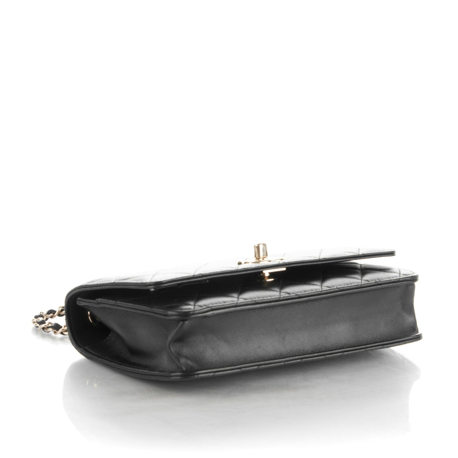 Chanel Lambskin Quilted Trendy CC Wallet On Chain WOC Black 4 of 10