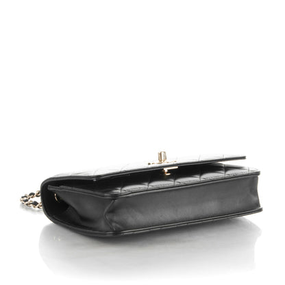 Chanel Lambskin Quilted Trendy CC Wallet On Chain WOC Black 4 of 10