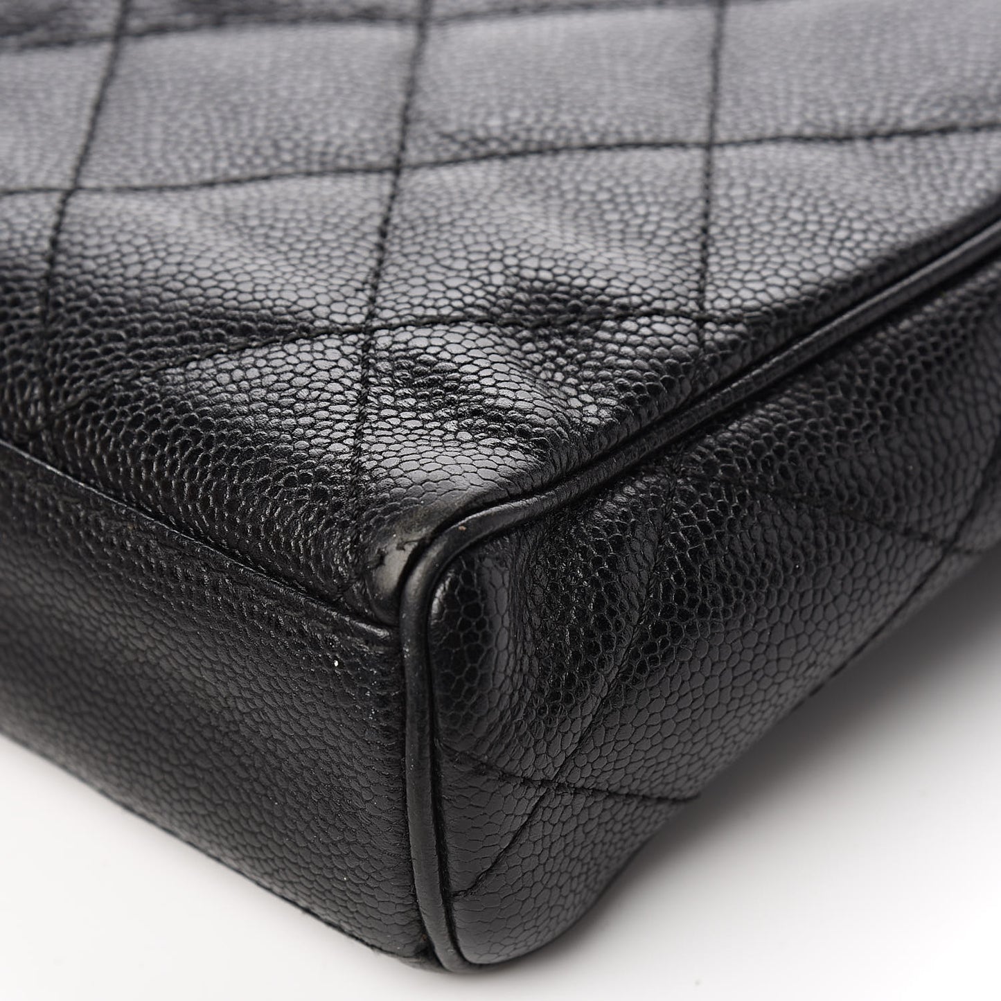 Caviar Quilted Medium Single Flap Black