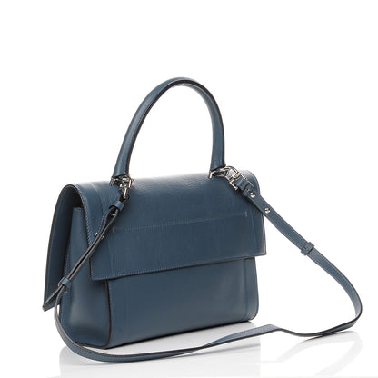 Givenchy Grained Calfskin Small Shark Lock Satchel Mineral Blue 4 of 8