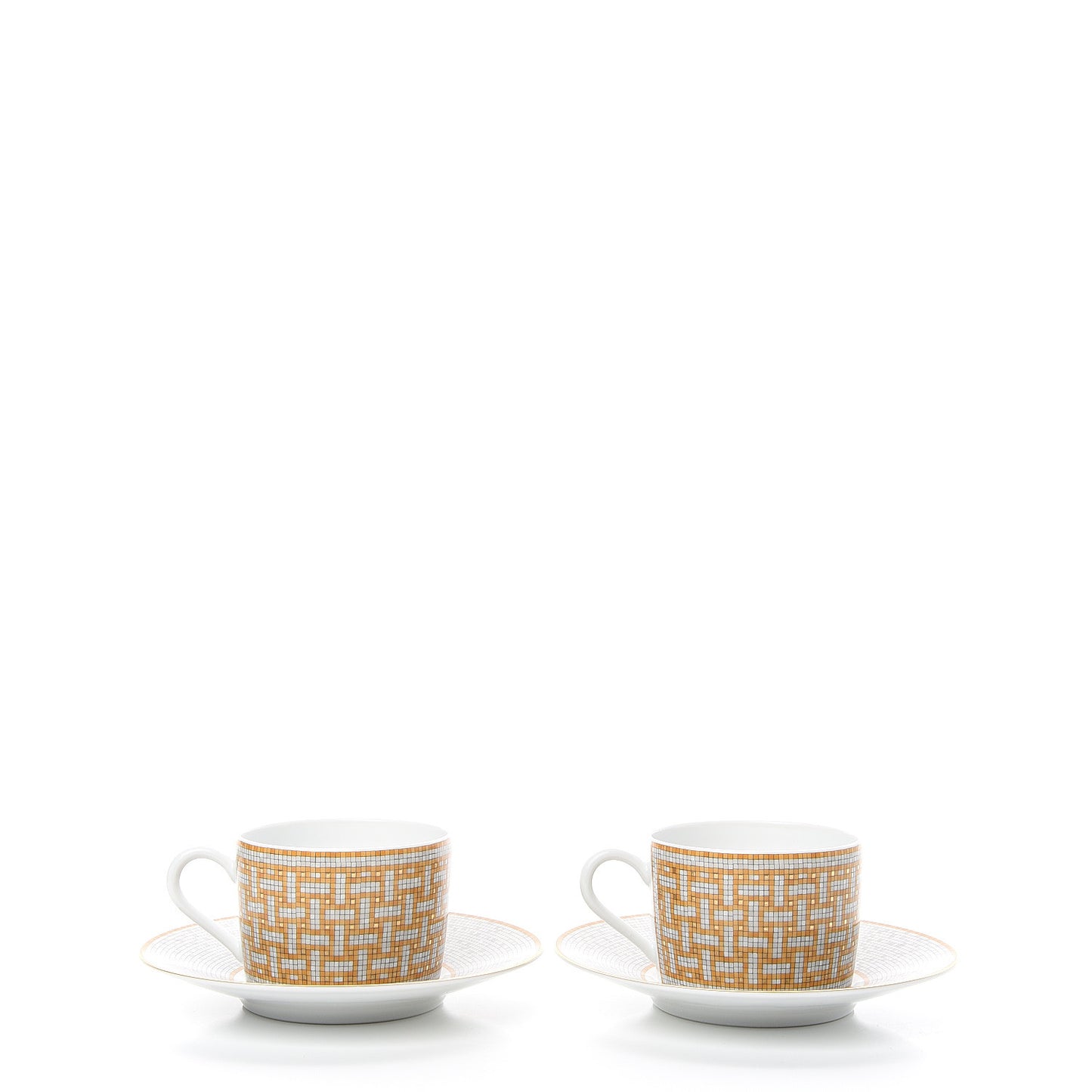 Porcelain 24 Gold Mosaique Teapot Cup Set Gold
