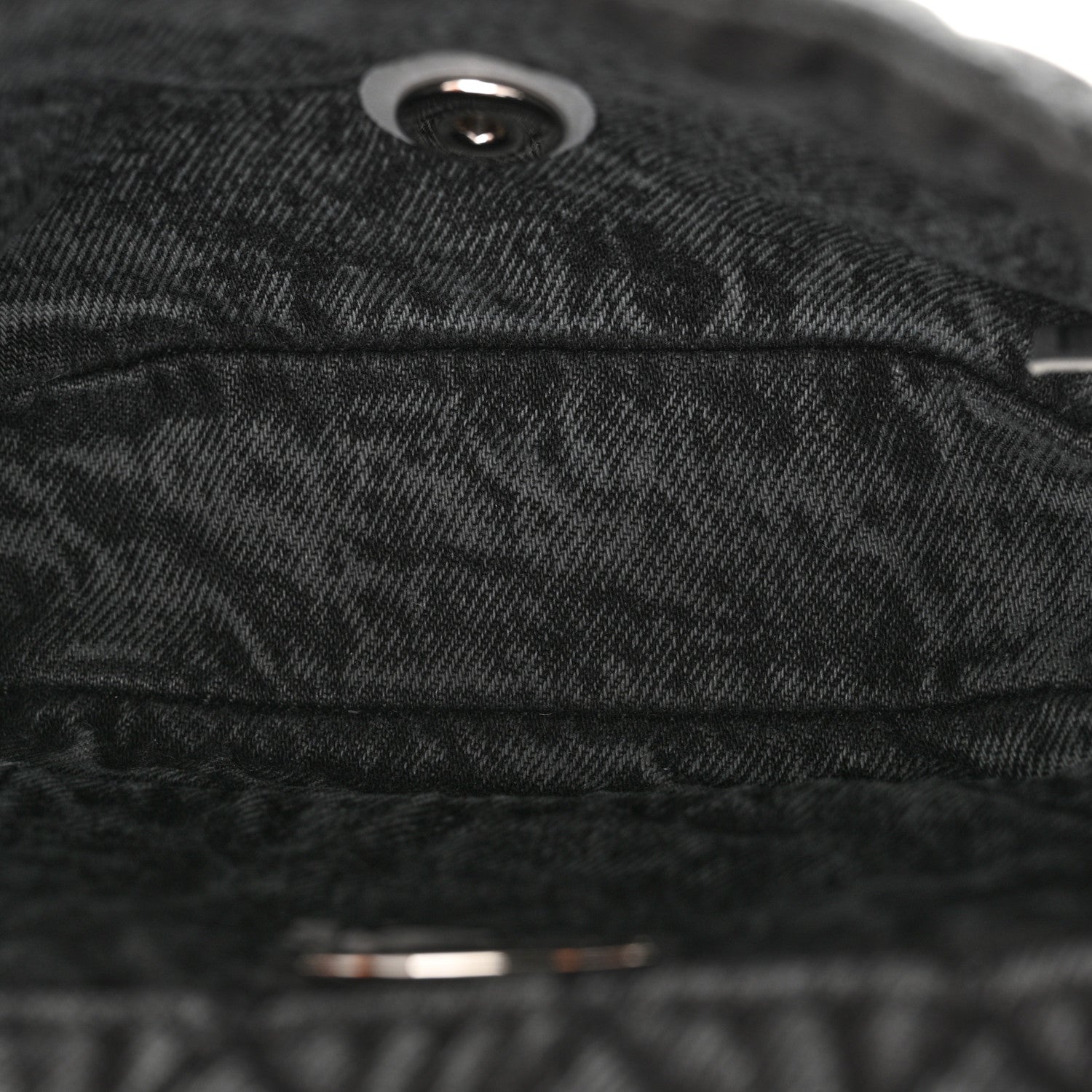 Chanel Washed Denim Quilted Small Denimpression Flap Grey Black 5 of 13