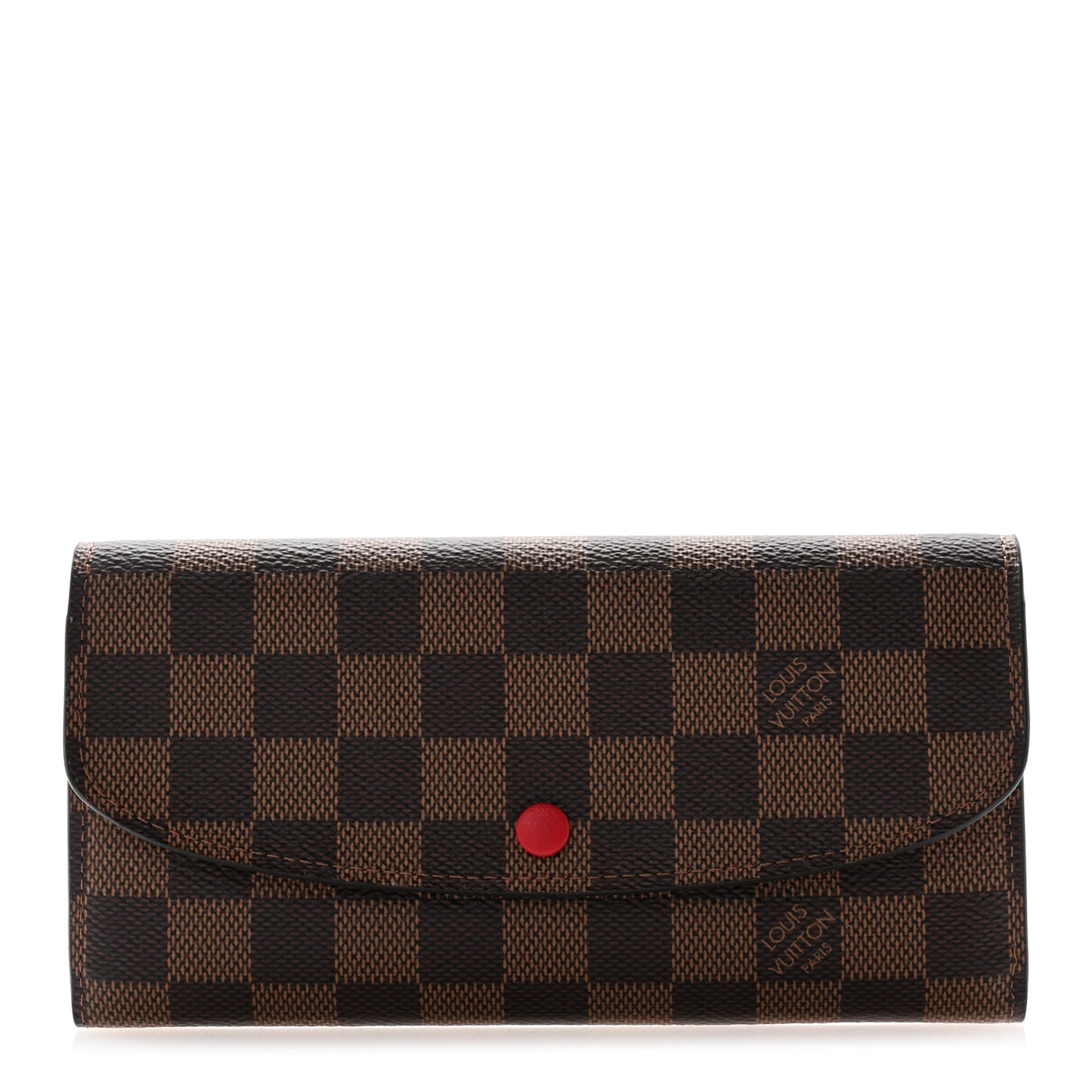 Damier Ebene Emilie Wallet Red