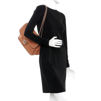 Chanel Suede Calfskin Stitch Flap Light Brown 2 of 10