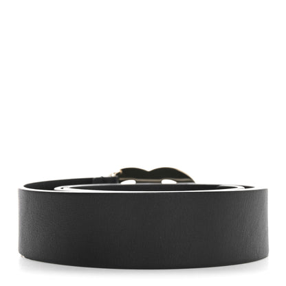 Chanel Calfskin Metal Enamel CC Belt 75 30 Black White 2 of 5