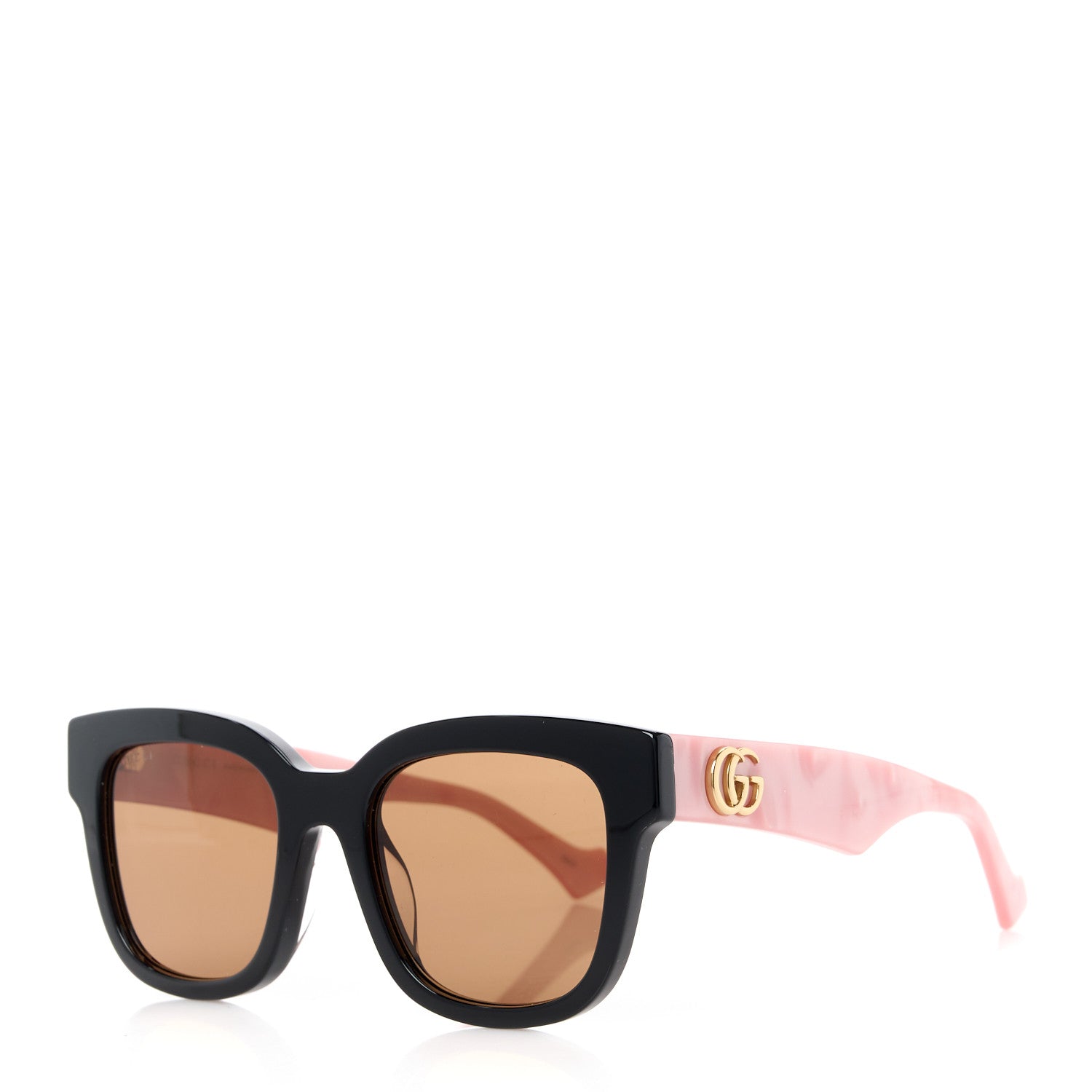 Gucci Rectangle 52mm Frame Sunglasses GG0998S Black Pink 1 of 9