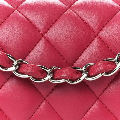 Chanel Lambskin Quilted Small Double Flap Pink 9 of 11