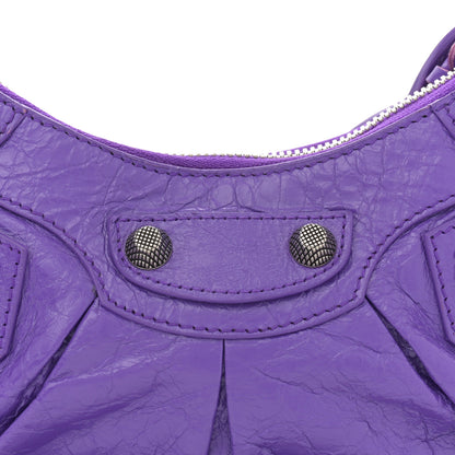 Balenciaga Agneau Arena Le Cagole Shoulder Bag XS Purple 9 of 11