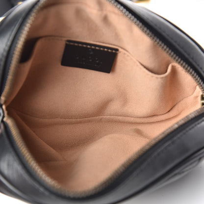 Gucci Calfskin Matelasse GG Marmont Belt Bag 95 38 Black 5 of 13